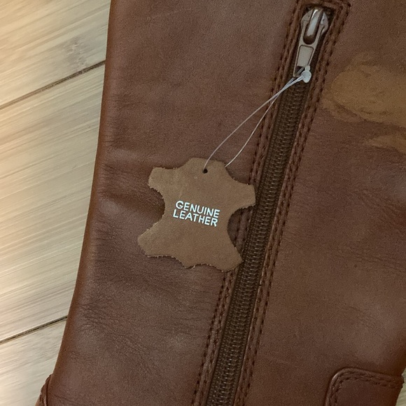 INC Women’s Fawne Genuine Leather Knee High Riding Boots NWT Women’s 7.5M Brown - Picture 4 of 9